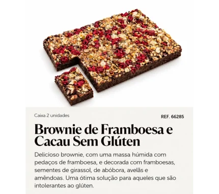 BROWNIE CHOCO R FRAMB. S/GLUTEN 2 UNID 66285