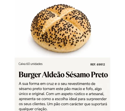 BURGER ALDEAO SESAMO CAIXA 60 REF. 69812