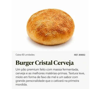 BURGER CRISTALLINO CERVEJA CXA 60 REF. 89892