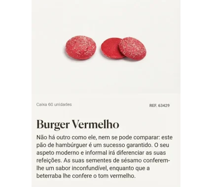 BURGER VERMELHO CXA 60 REF. 63429