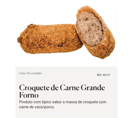 CROQUETE CARNE GRANDE FORNO 50UN REF: 40137