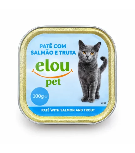 ELOU PET PATE GATO SALMAO/TRUFA 100 GR CX 32