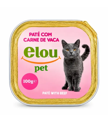 ELOU PET PATE GATO VACA 100 GR CX 32