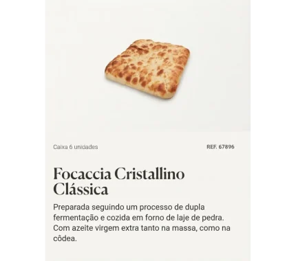 FOCACCIA SIMPLES PREMIUM CXA 6 REF. 67896