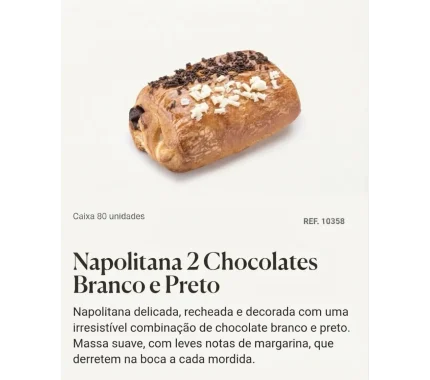 NAPOLITANA DOIS CHOC. 125GR REF: 10358 CX80