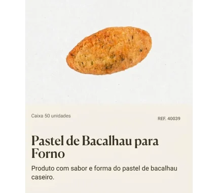PASTEL BACALHAU GRANDE FORNO 50UN REF: 40039
