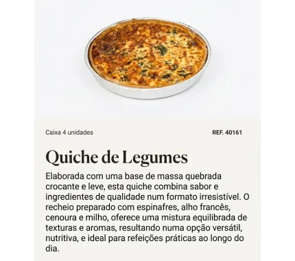 QUICHE LEGUMES 4UN REF: 40161