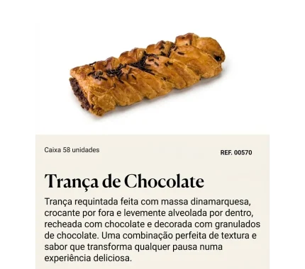 TRANÇA CHOCOLATE 120GR REF: 00570 CX58